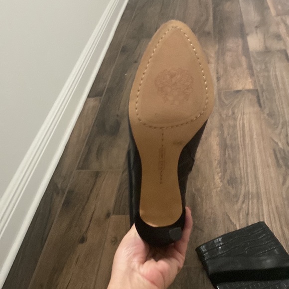 Vince Camuto Saraalan Black Leather Snakeprint Knee Boots - Picture 5 of 8